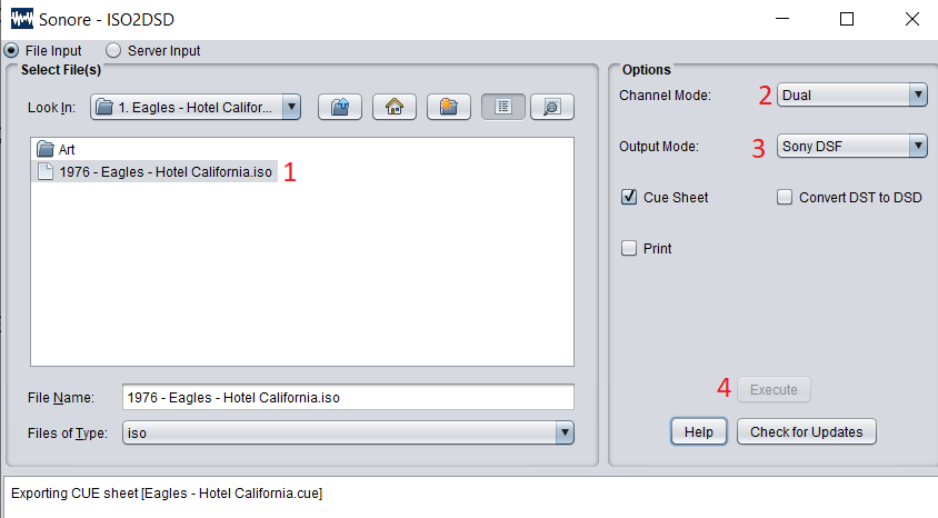 Convert SACD iso to dsd files